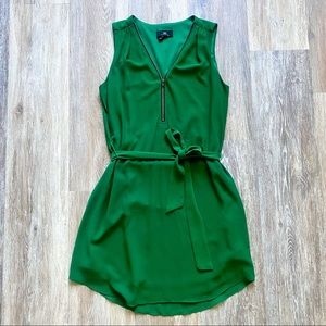 IN San Francisco Green Zip Front Dress